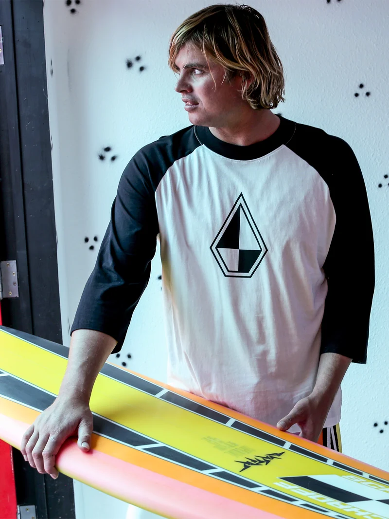 Schroff X Volcom 3/4 Raglan T-Shirt - White
