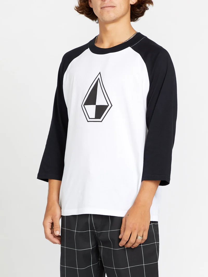 Schroff X Volcom 3/4 Raglan T-Shirt - White