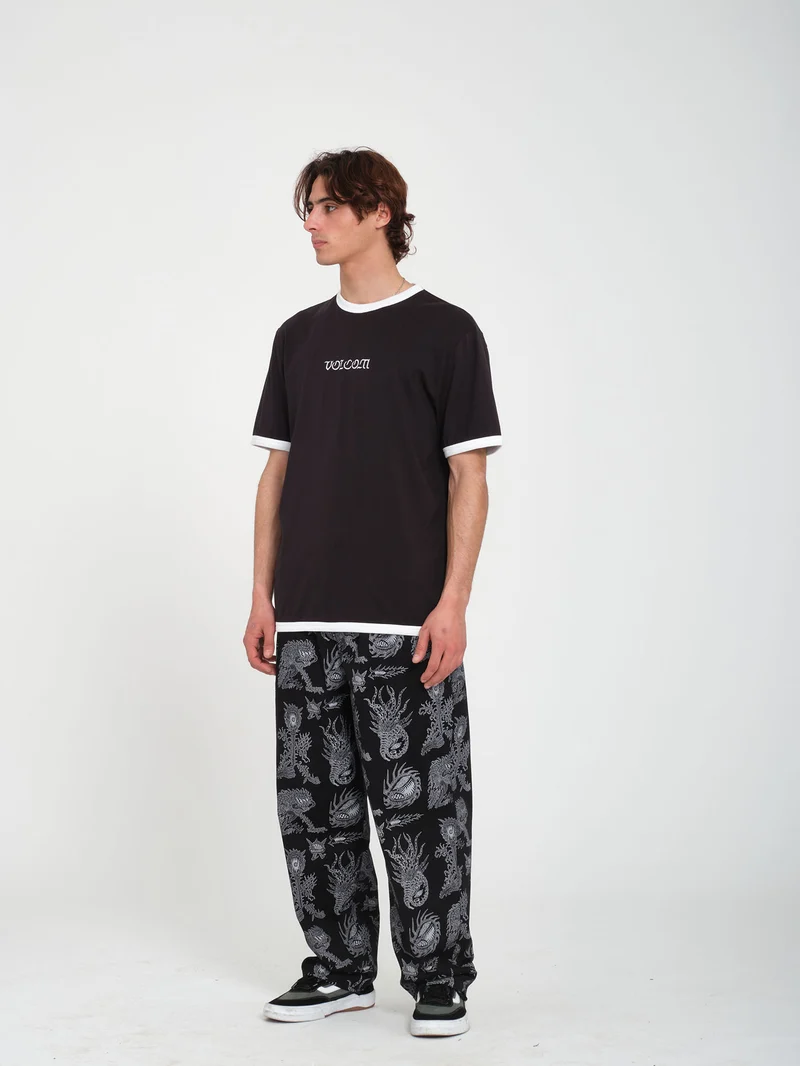 Fullring Ringer T-shirt - BLACK