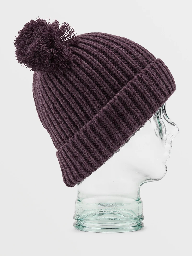Shreddy Teddy Bobble Beanie - BLACKBERRY - (KINDER)