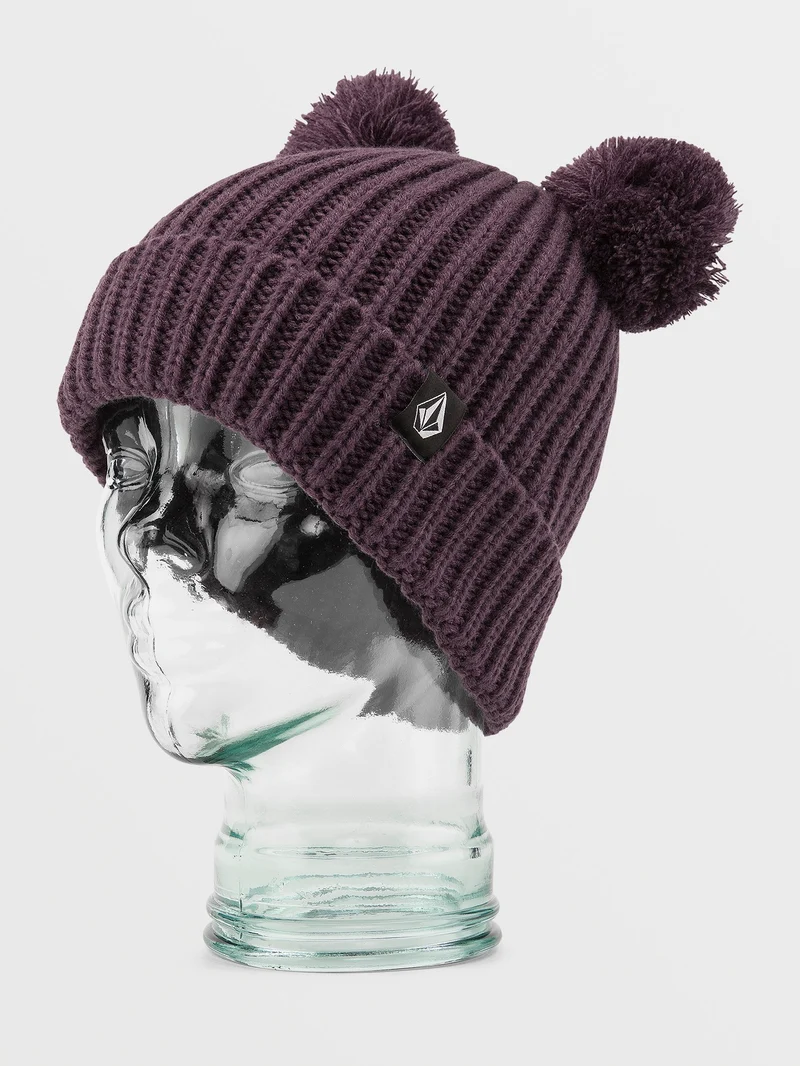 Shreddy Teddy Bobble Beanie - BLACKBERRY - (KINDER)