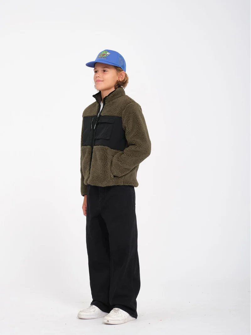 Storm Stone Zip Sherpa Sweatshirt - Wintermoss - (KINDER)