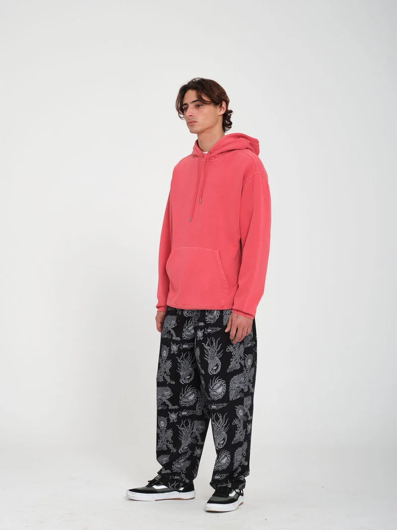 Single Stone Kapuzenpullover - WASHED RUBY