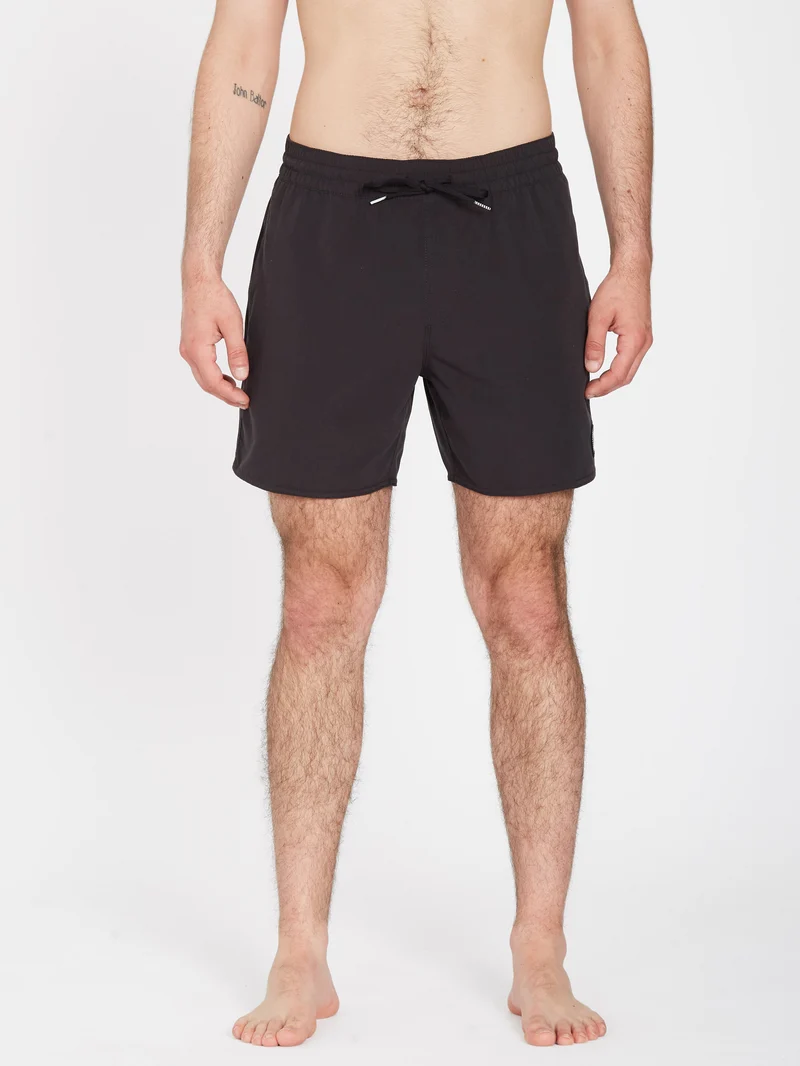 Lido Solid Trunk 16" Boardshort - BLACK