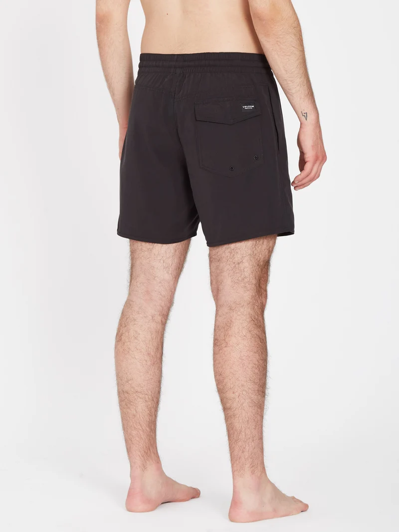 Lido Solid Trunk 16" Boardshort - BLACK