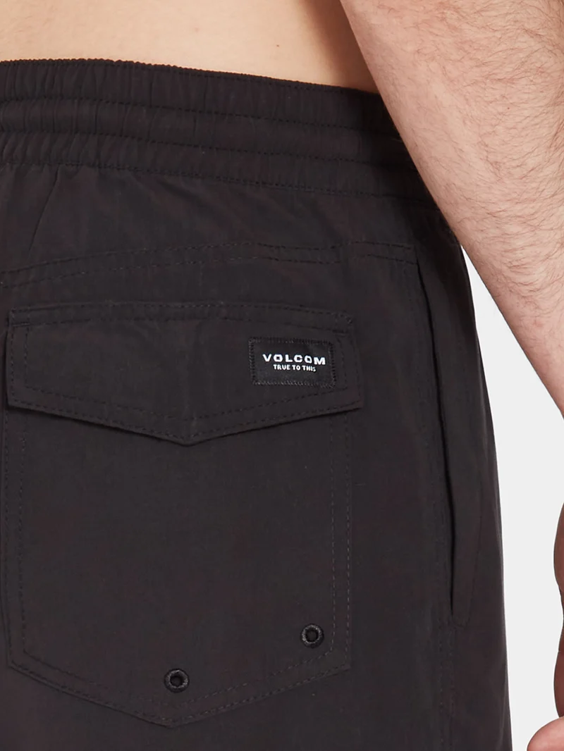 Lido Solid Trunk 16" Boardshort - BLACK