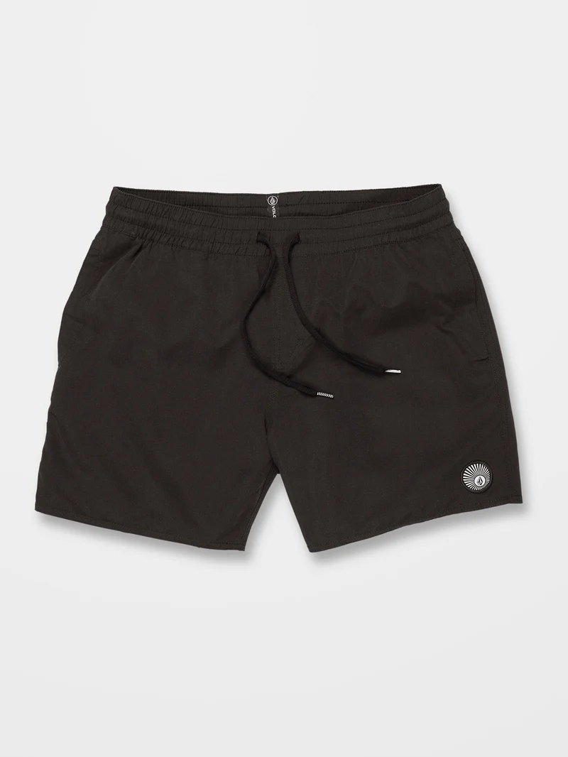 Lido Solid Trunk 16" Boardshort - BLACK