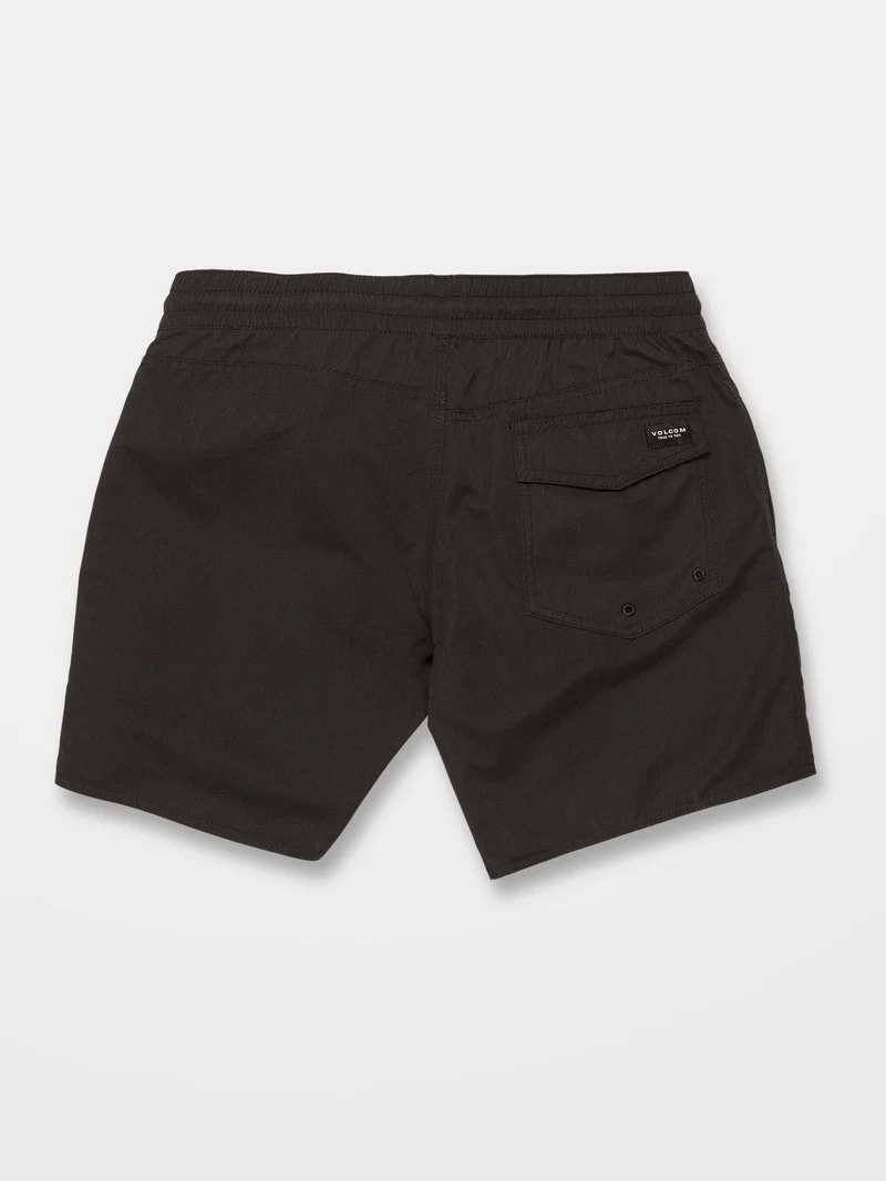 Lido Solid Trunk 16" Boardshort - BLACK