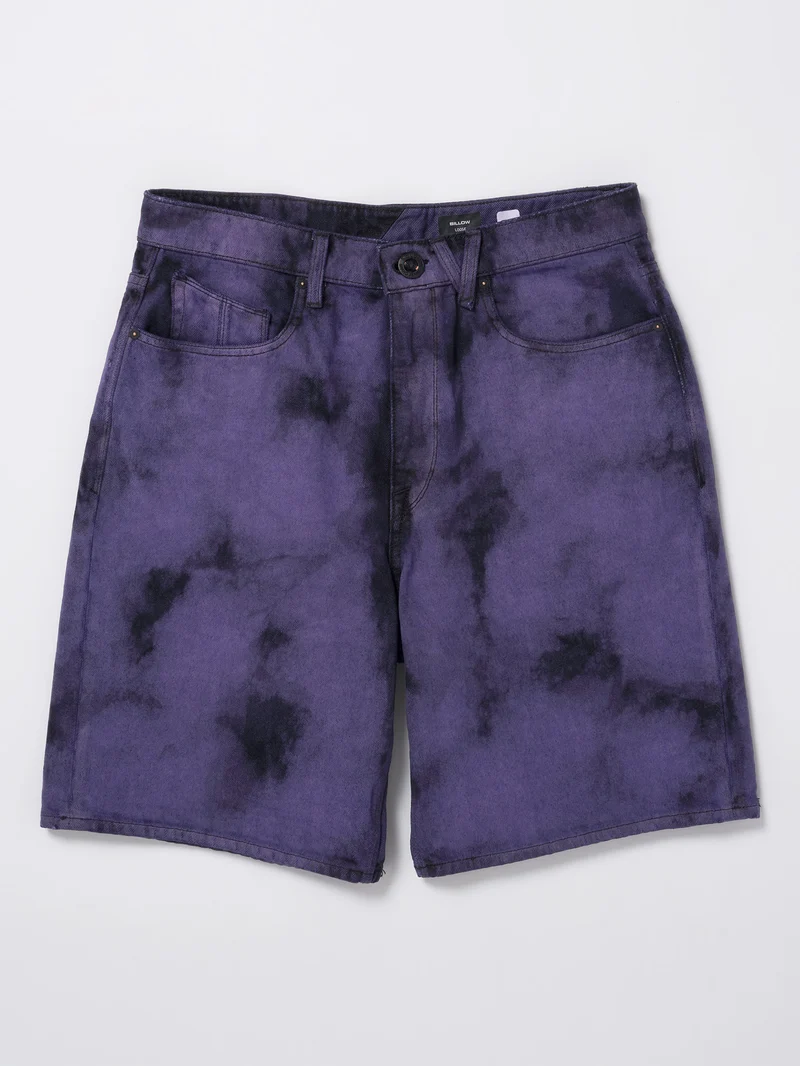 Billow Denim Shorts - DEEP PURPLE