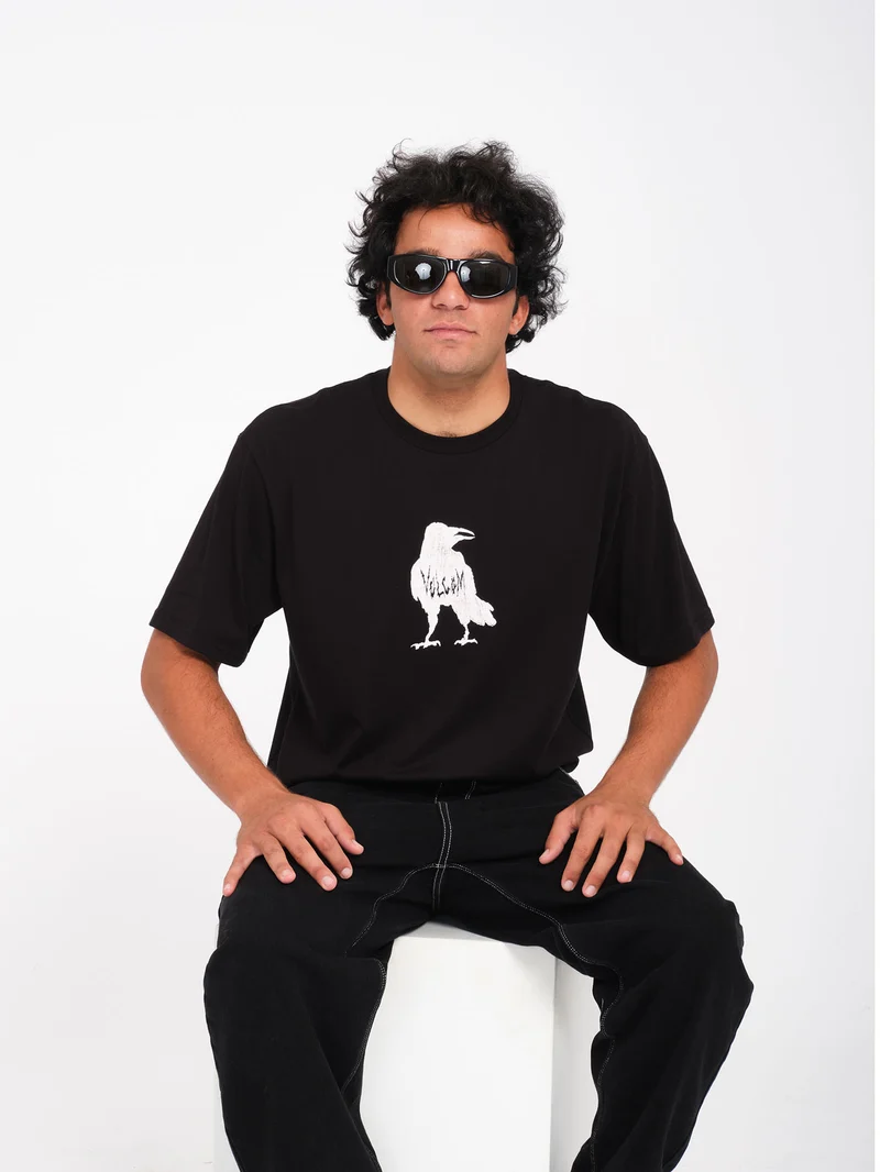 Issam Crow T-Shirt - Black