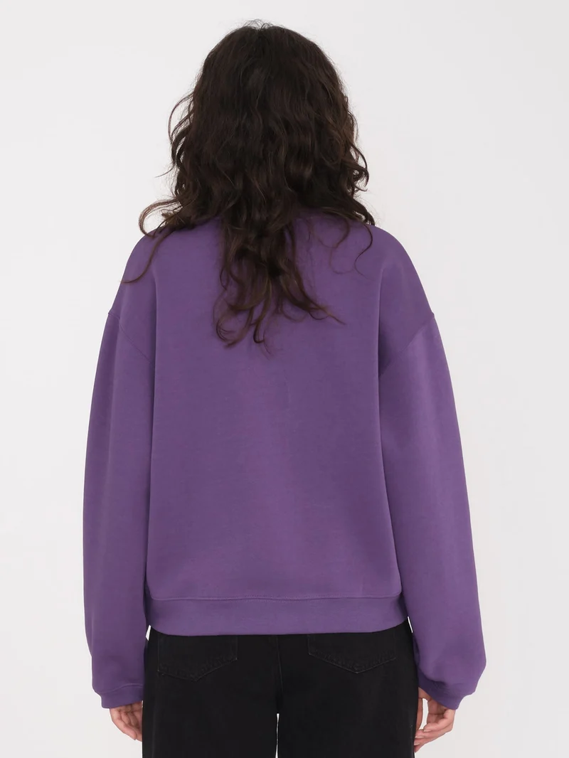 Stone Heart Up Sweatshirt - DEEP PURPLE