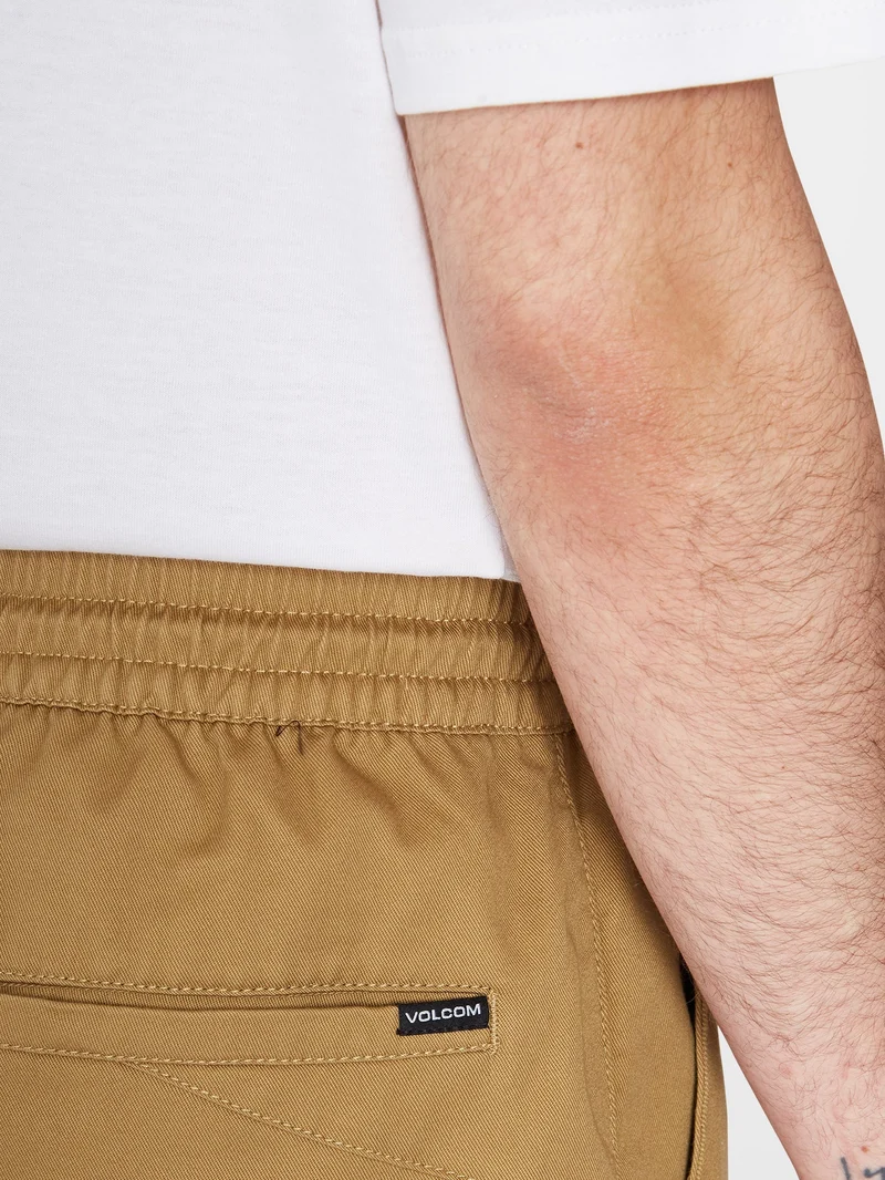 Frickin Elasticated Waist 19" Shorts - DARK KHAKI