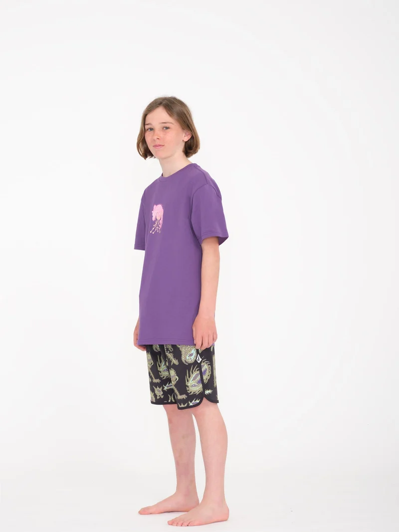 Tetsunori Mod Scallop Boardshort - BLACK - (KINDER)