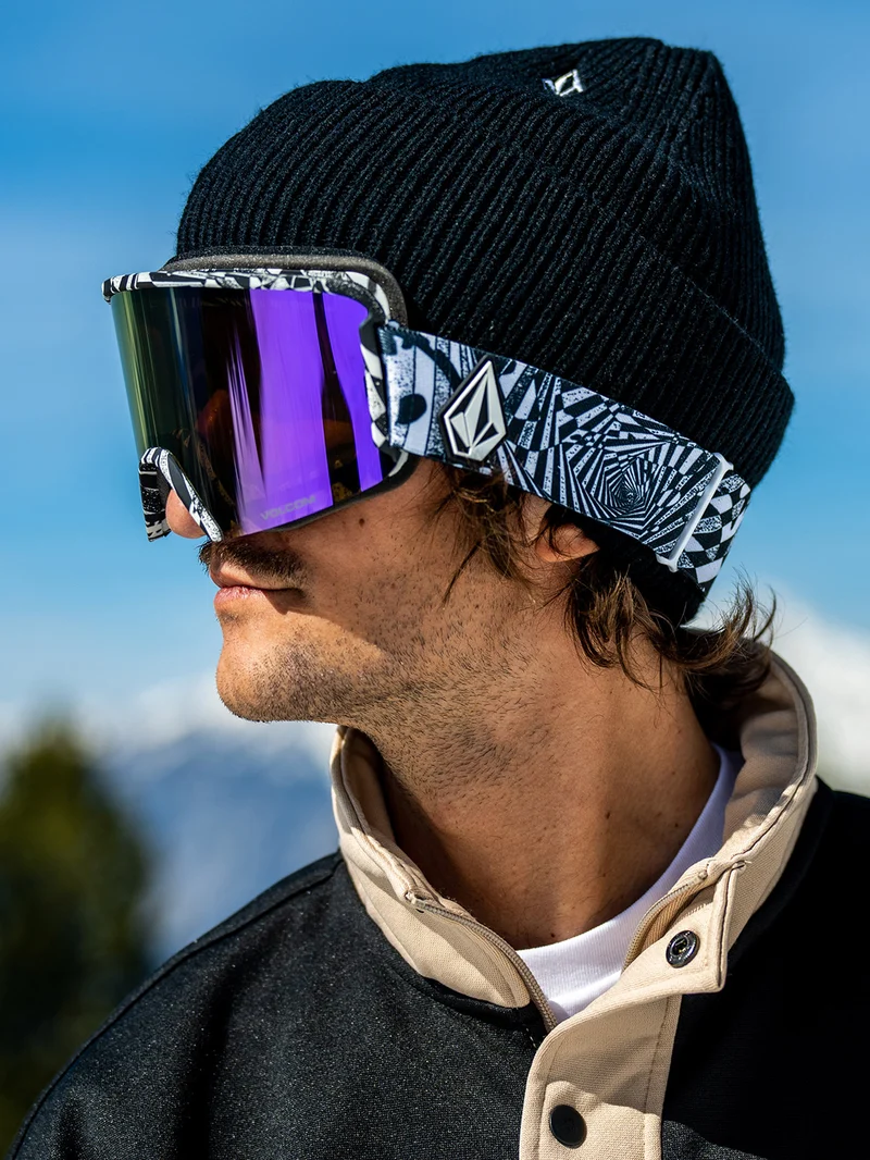 Garden Op Art Goggle (+ Bonus Lens - Yellow) - PURPLE CHROME