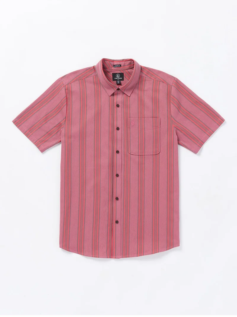 Newbar Stripe Hemd - WASHED RUBY