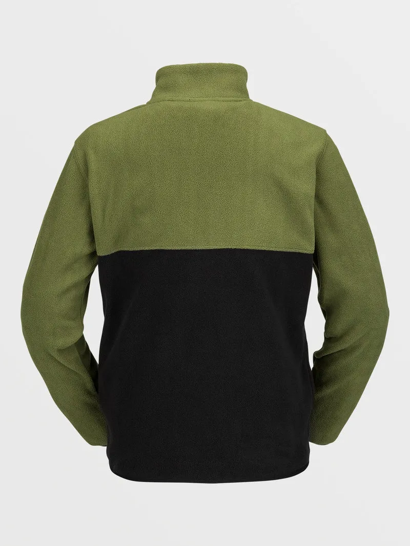 Youth Half-Zipped Polar Sweatshirt - MILITARY - (KINDER)