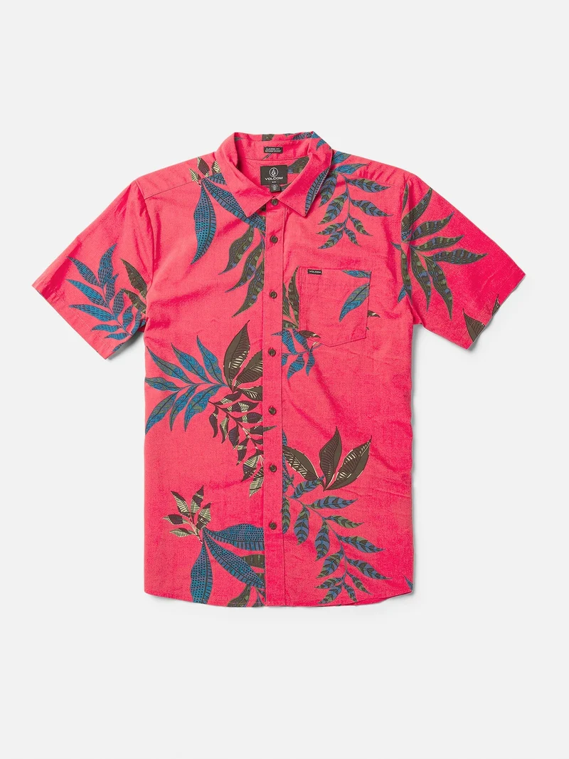 Paradiso Floral Hemd - WASHED RUBY