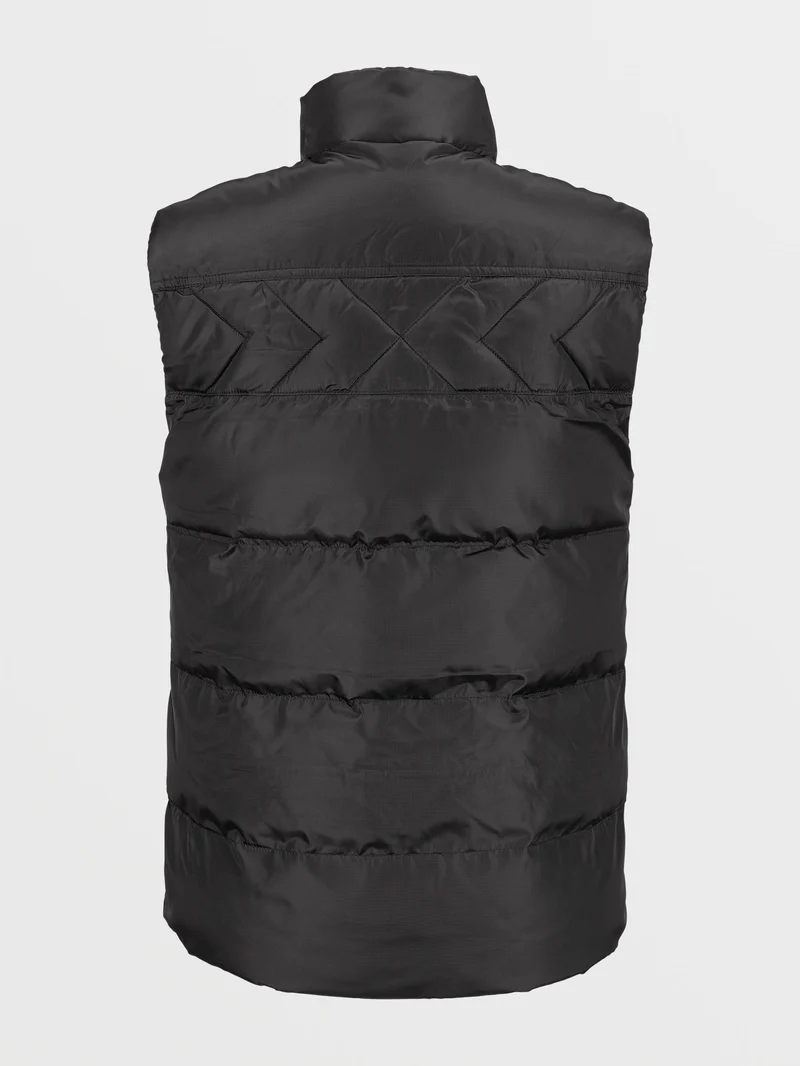 Stone Castine Puff Weste - BLACK