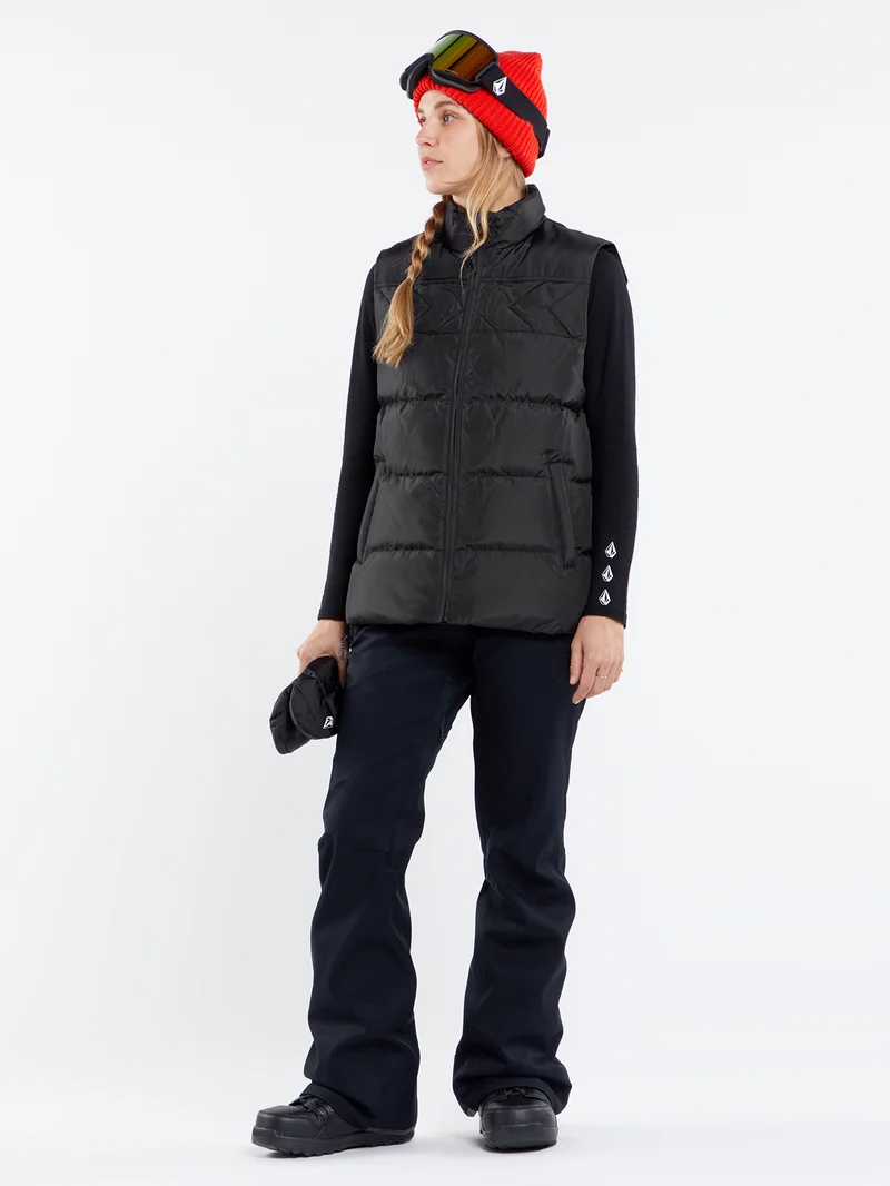 Stone Castine Puff Weste - BLACK