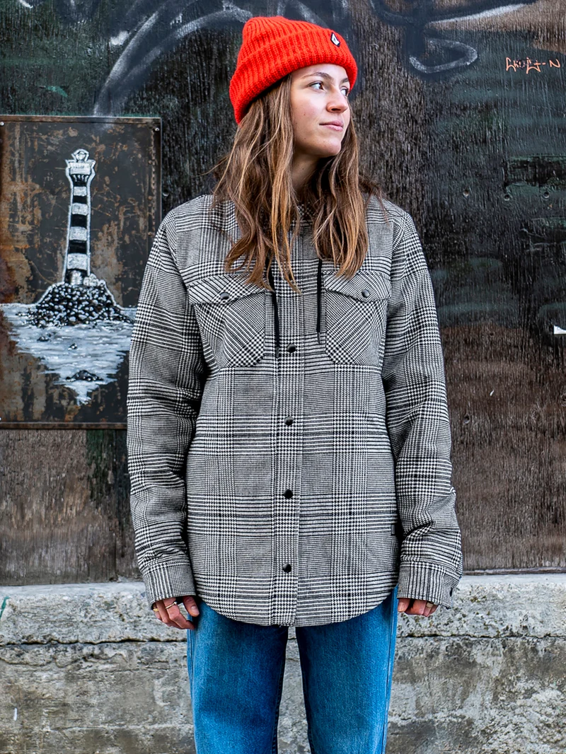 Insulated Flannel Jacke - MOONBEAM