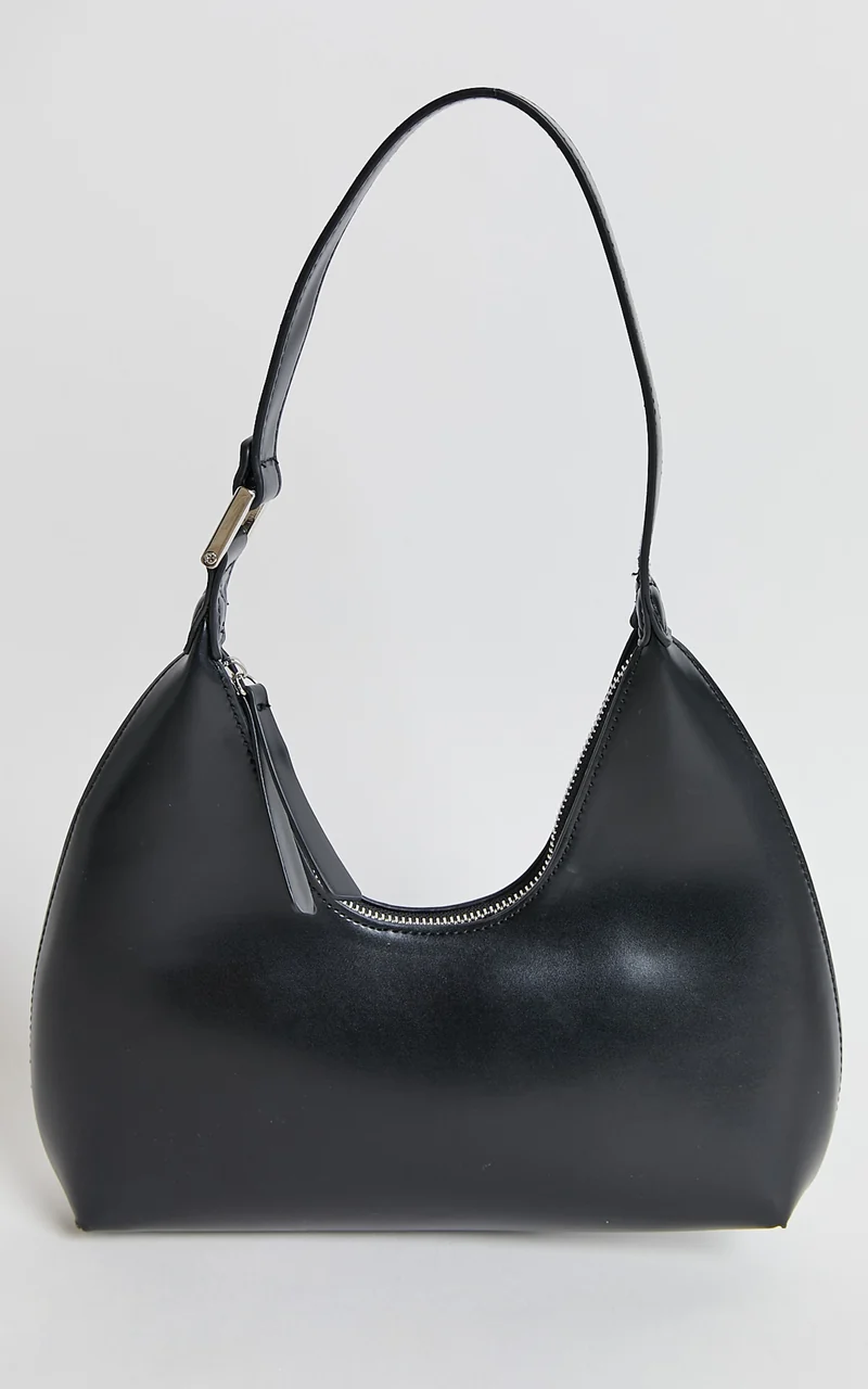 Calabasas Bag - PU Shoulder Bag in Black
