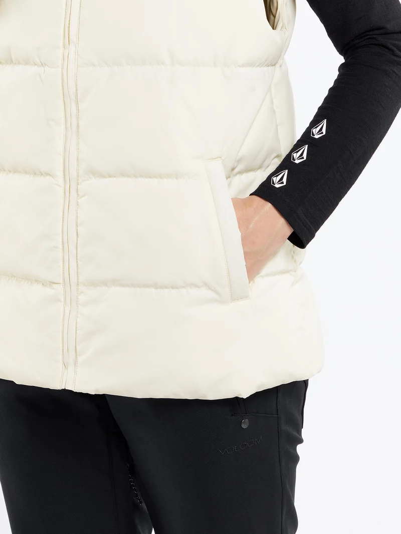 Stone Castine Puff Weste - MOONBEAM