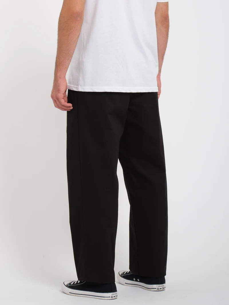 Briqlayer Plissee Chinohose - BLACK