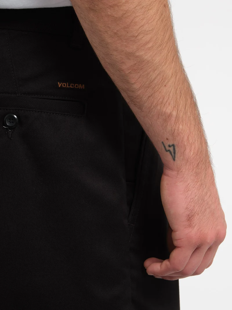 Briqlayer Plissee Chinohose - BLACK