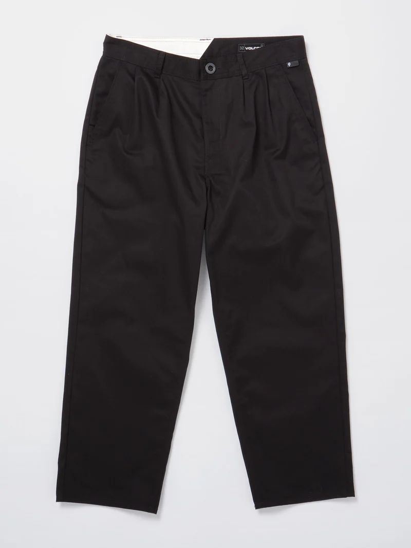 Briqlayer Plissee Chinohose - BLACK
