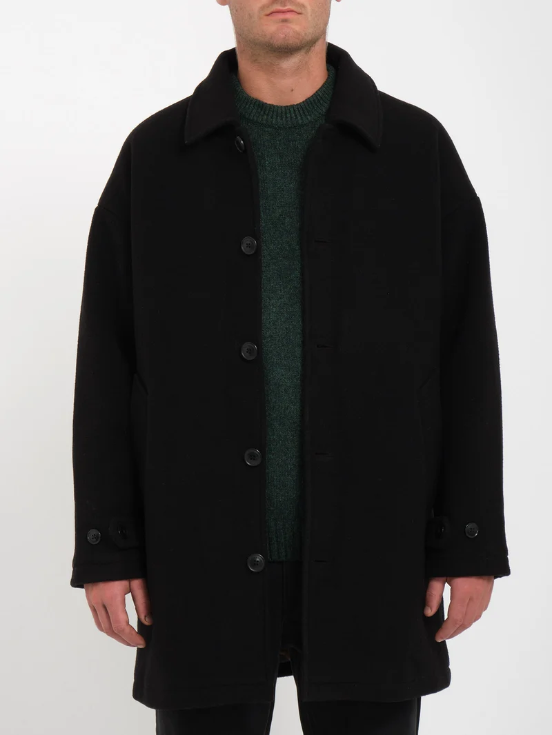 Floyder Peacoat Mantel - BLACK