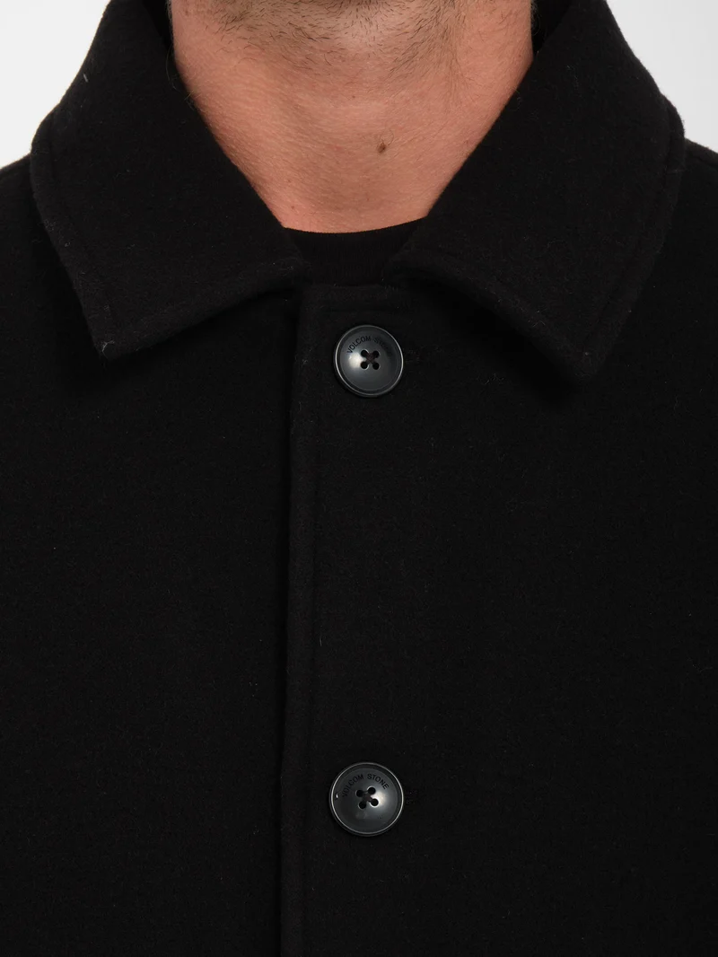 Floyder Peacoat Mantel - BLACK