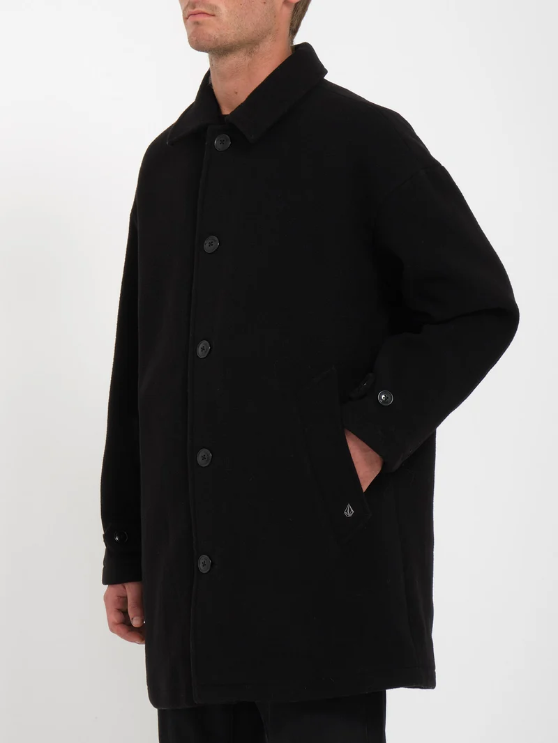 Floyder Peacoat Mantel - BLACK