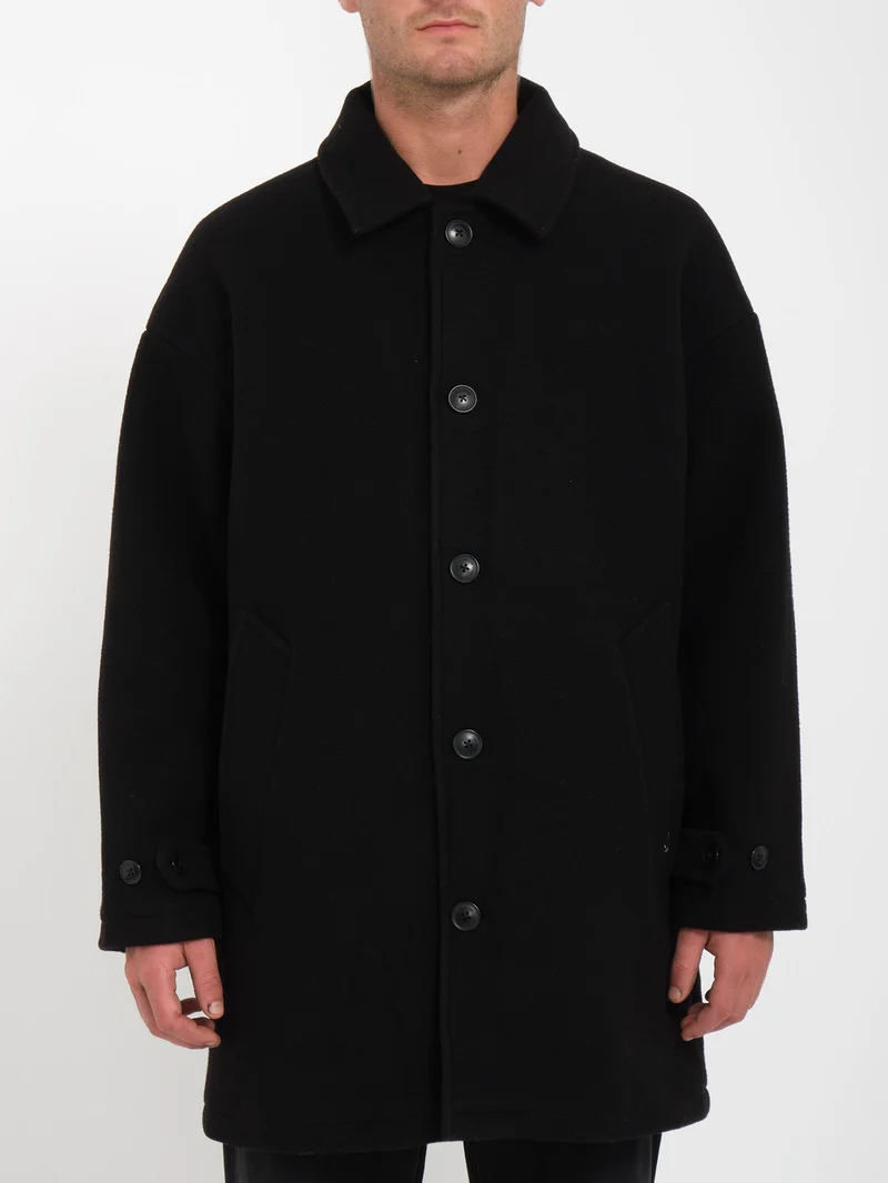Floyder Peacoat Mantel - BLACK