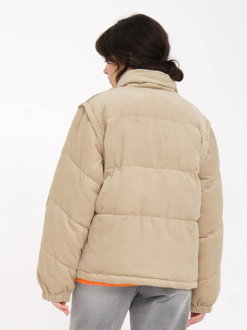 Cord'N Puff Jacke - KHAKI