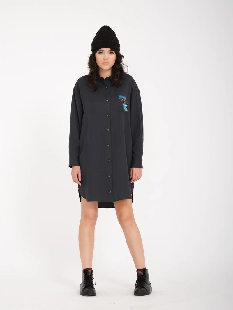 Max Sherman Kleid - HEATHER BLACK