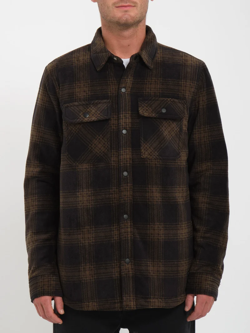 Bowered Fleece Überhemd - BISON