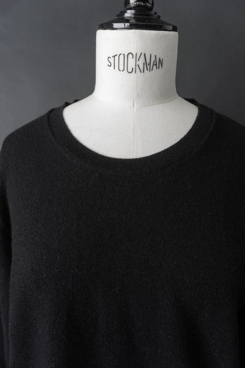 Vintage 90s Kaschmir Pullover, Schwarz, S–M