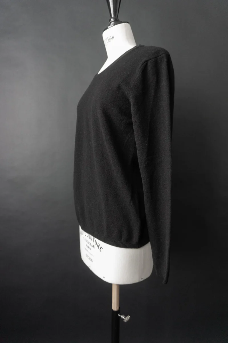 Vintage 90s Kaschmir Pullover, Schwarz, S–M