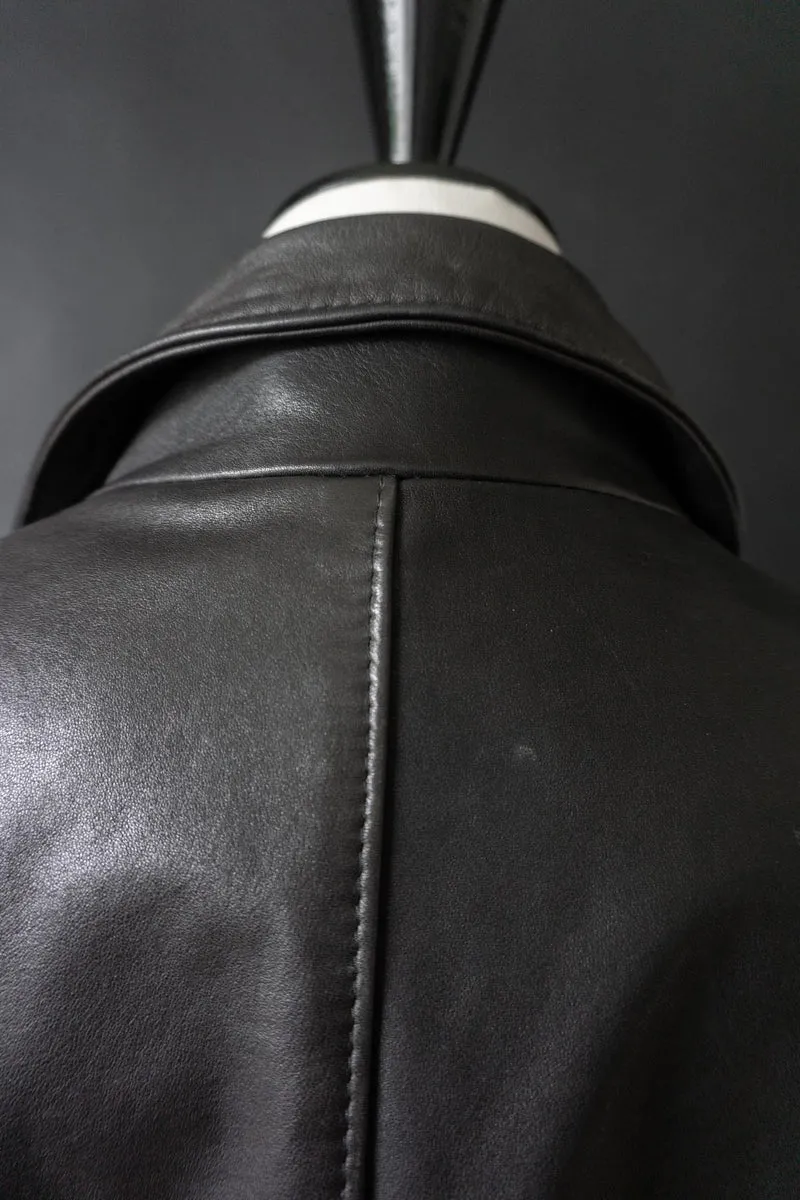 Vintage 80s minimal Biker Lederjacke, M–L