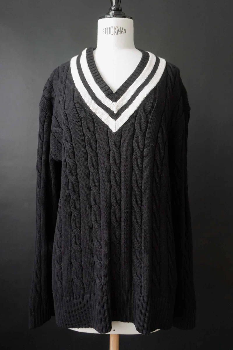 Vintage Ralph Lauren Preppy Goth Pullover, M–L