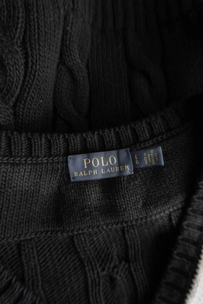 Vintage Ralph Lauren Preppy Goth Pullover, M–L