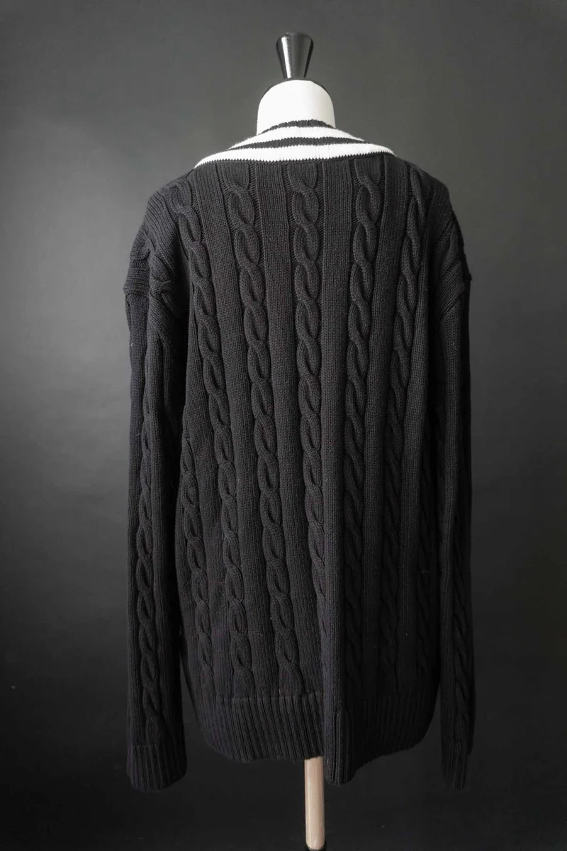 Vintage Ralph Lauren Preppy Goth Pullover, M–L