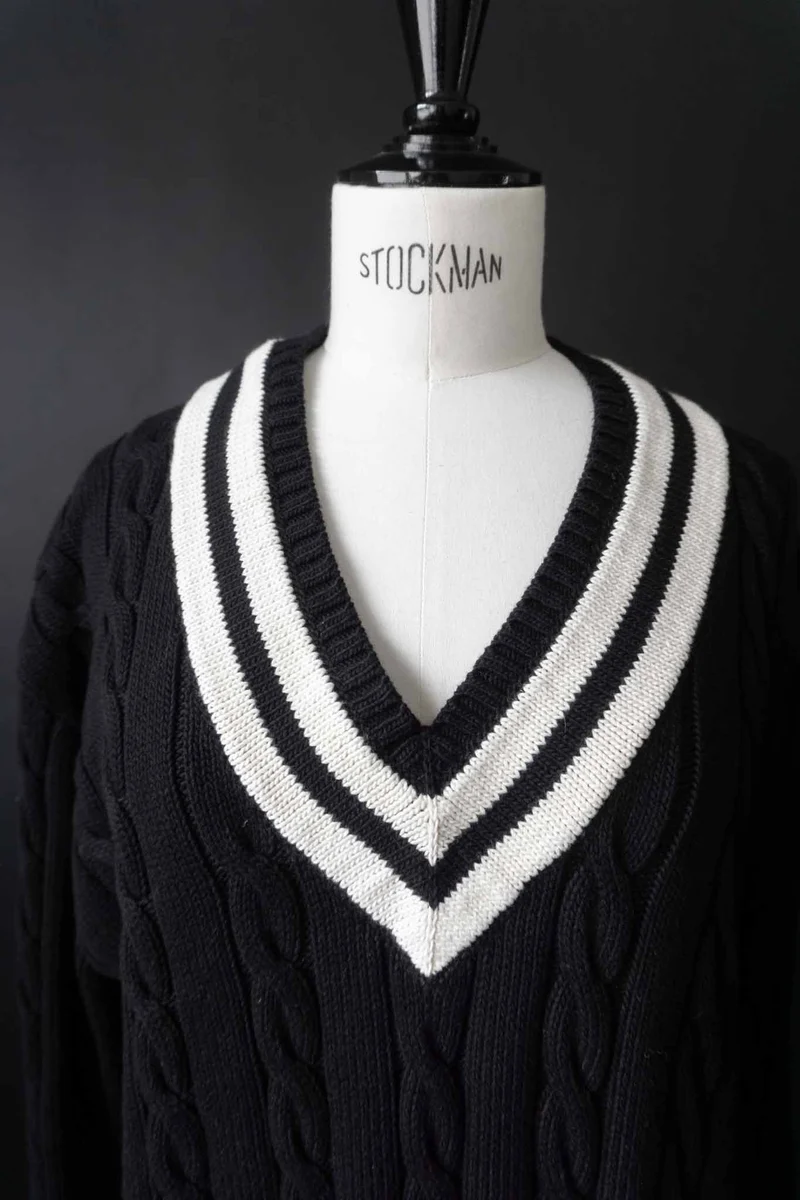 Vintage Ralph Lauren Preppy Goth Pullover, M–L