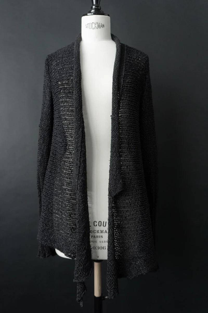 Vintage witchy Cardigan, Seide, S–M