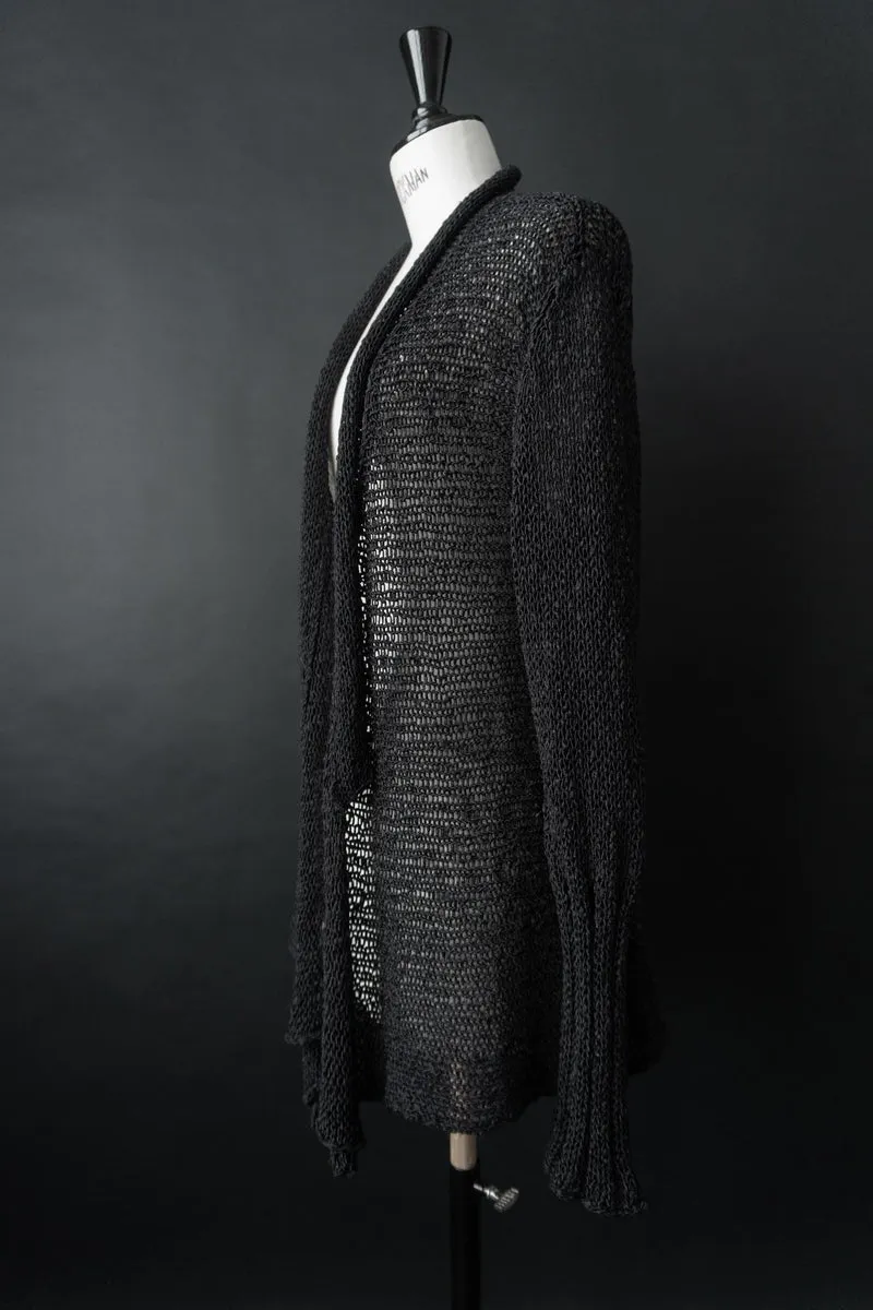 Vintage witchy Cardigan, Seide, S–M