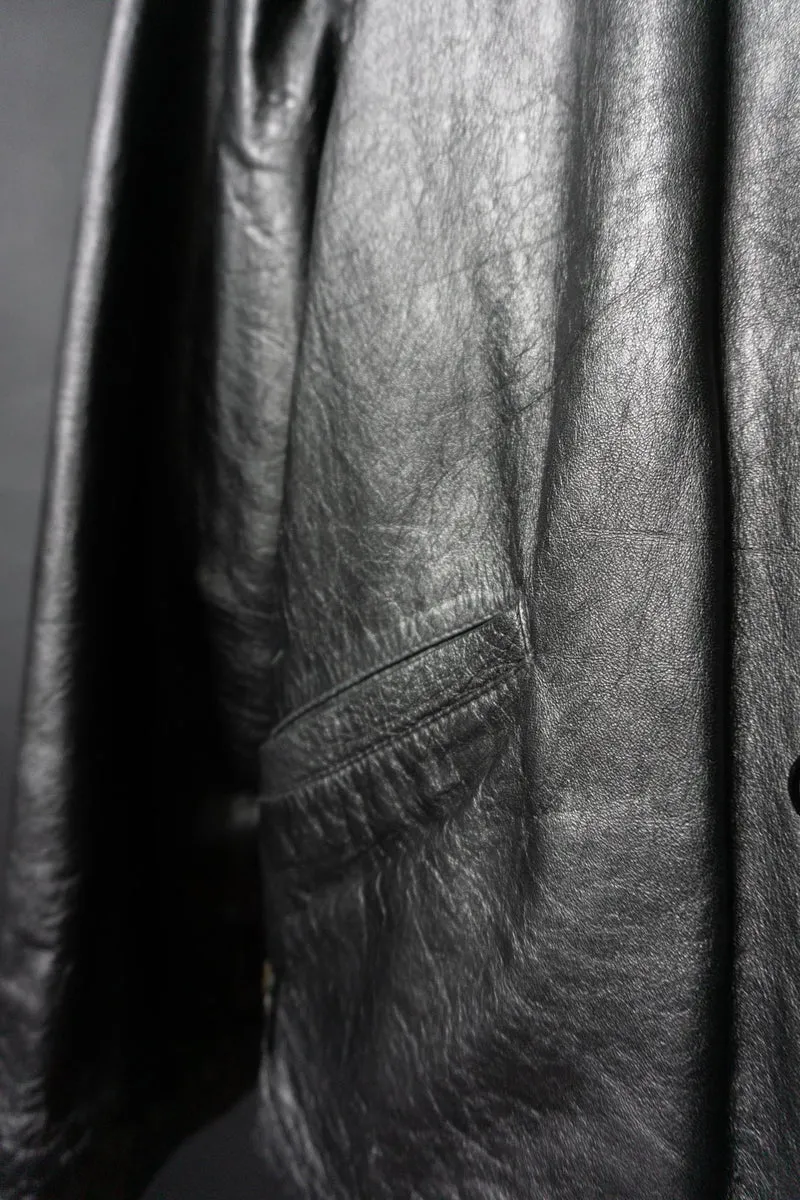 Vintage 80s Lederjacke, Schwarz, S–M