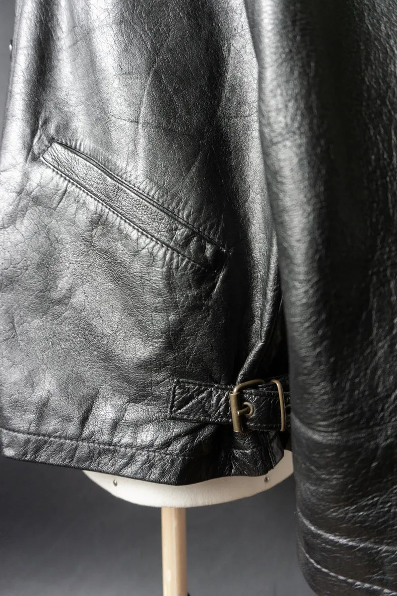Vintage 80s Lederjacke, Schwarz, S–M