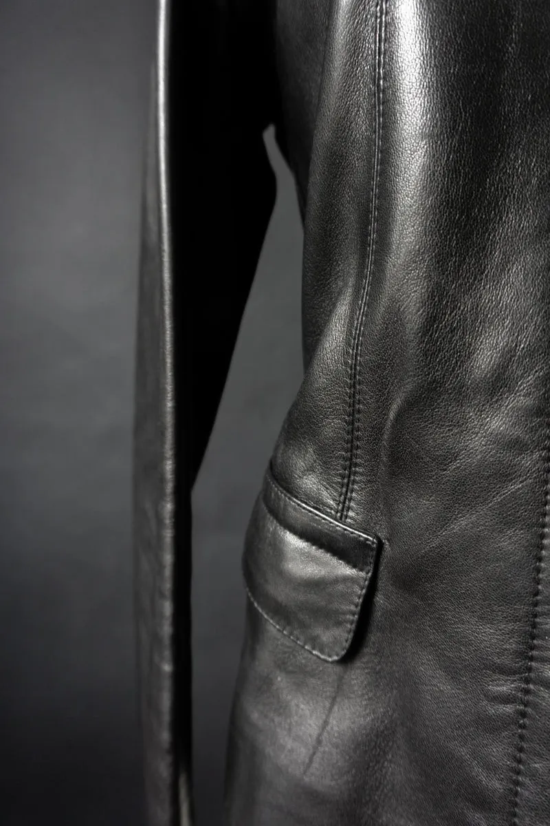 Vintage PRADA Lederjacke, 1999, Schwarz, XS–S
