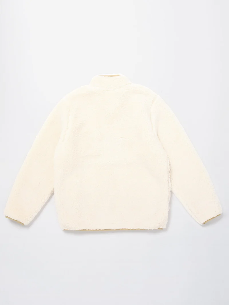 Muzzer Fuzzar Zip Sherpa Sweatshirt - DIRTY WHITE - (KINDER)