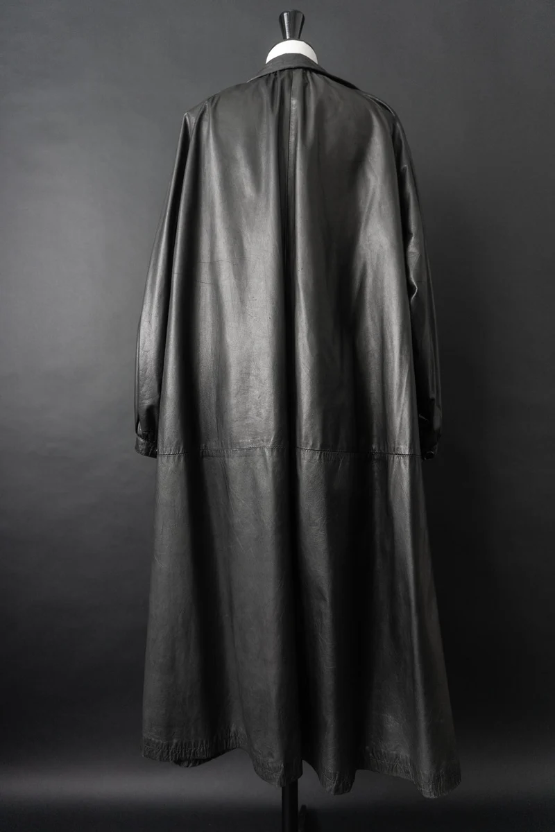 Vintage 70s Ledermantel, A-Linie, S–L
